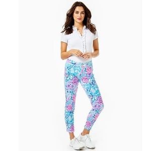 NWT Lilly Pulitzer Sz 6 ZanzibarBluePartyPrincess Golf Luxletic 28”CameronPant